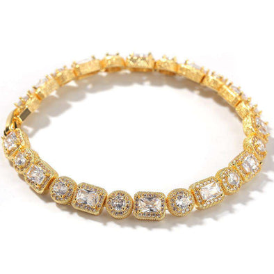 Premium Big Diamonds Bracelet Yellow Gold