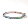 [New] Multicolor Diamonds Tennis Bracelet