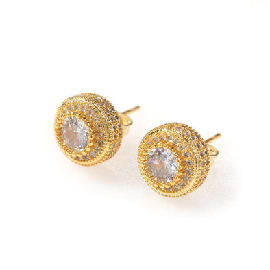 Premium Cz Diamond Earrings Gold