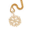 Bust-Bown Iced Snowflake Pendant