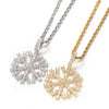 Bust-Bown Iced Snowflake Pendant
