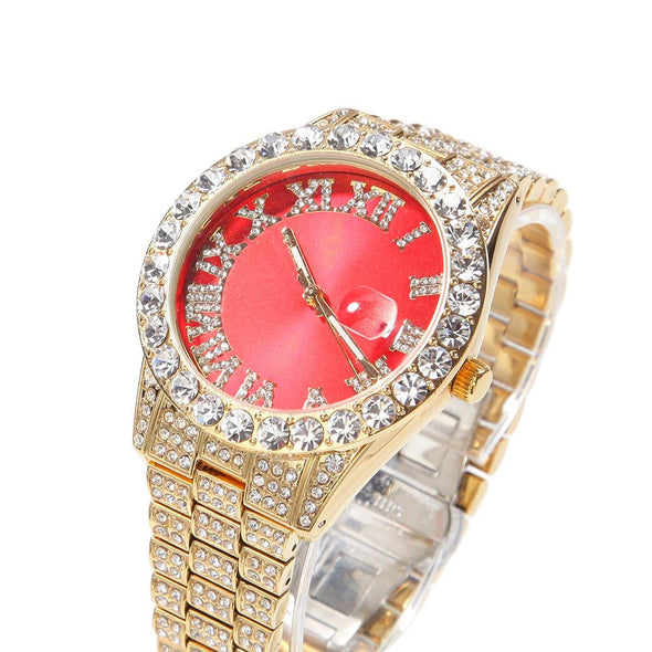Bust-Down Red/green Face Premium Watch
