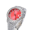Bust-Down Red/green Face Premium Watch White Gold / Red