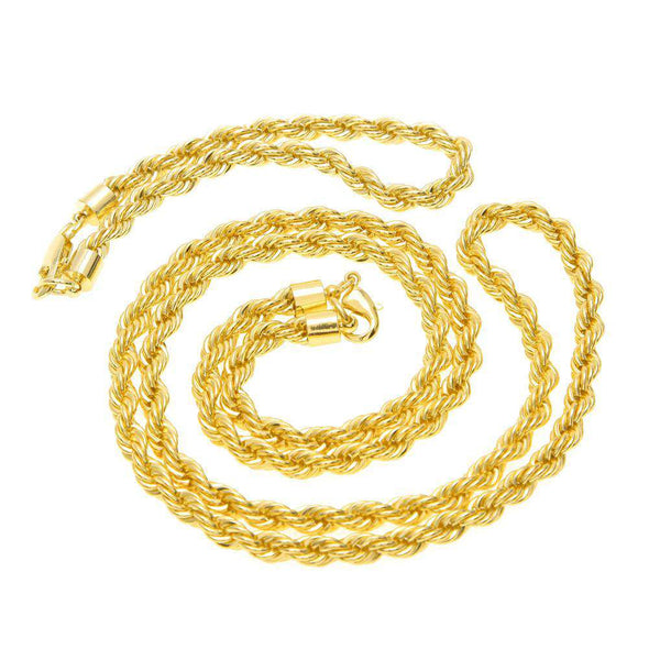 6Mm Gold Rope Chain Set