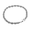 Silver Rope Bracelet