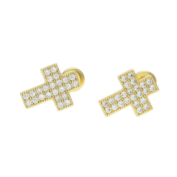 Cross Cz Diamond Earrings