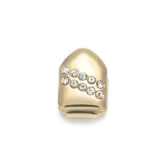 Single Tooth Mini Diamonds Grillz Gold