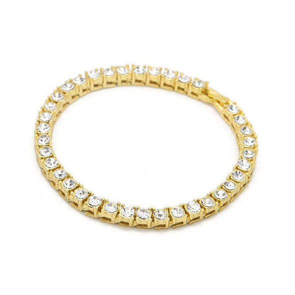 5Mm Diamond Tennis Bracelet Yellow Gold / 8Inch