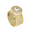 Big Rock Cz Diamond Ring Gold / 8