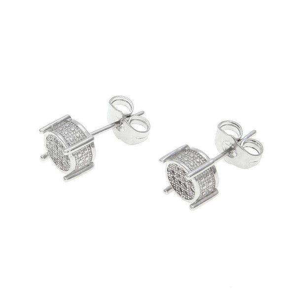 Limited Stock | Rouded Diamond Earrings Silver