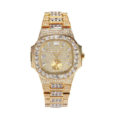 Bust-Down Patek Watch Yellow Gold