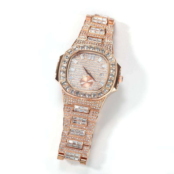 Bust-Down Patek Watch Rose Gold