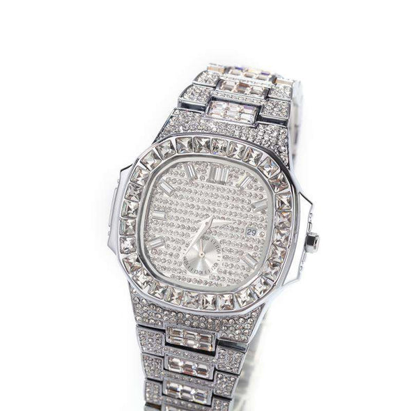 Bust-Down Patek Watch White Gold