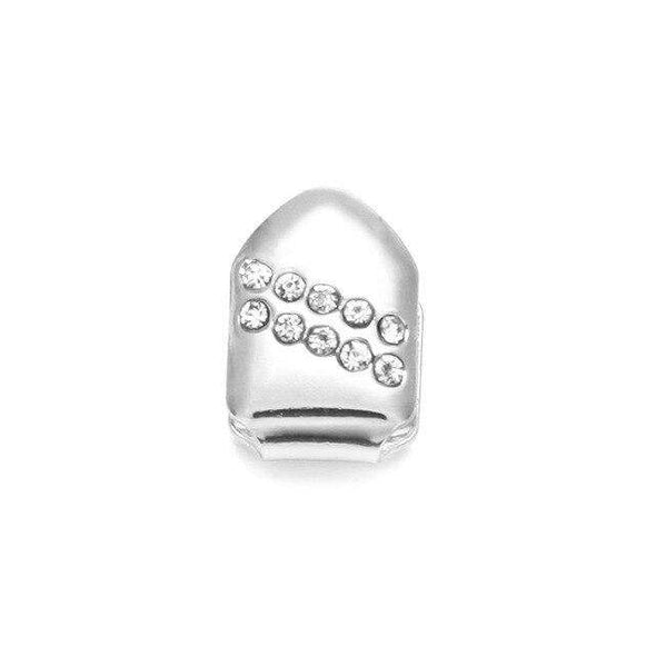 Single Tooth Mini Diamonds Grillz Silver