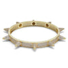 Spike Bangle Bracelet Yellow Gold