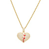 Frozen Heart Pendant Yellow Gold / 24