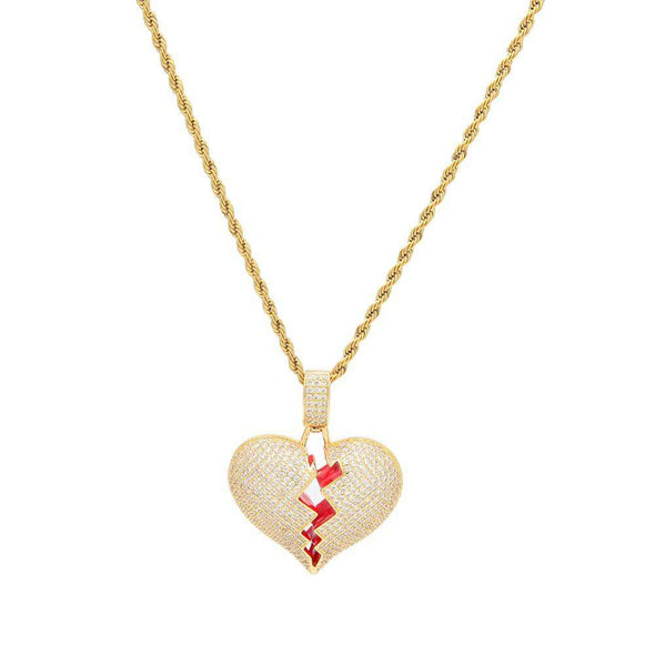 Frozen Heart Pendant Yellow Gold / 24