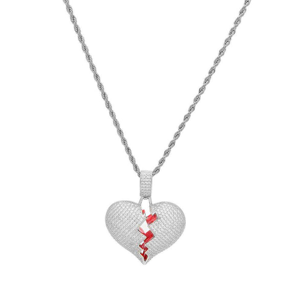 Frozen Heart Pendant White Gold / 24